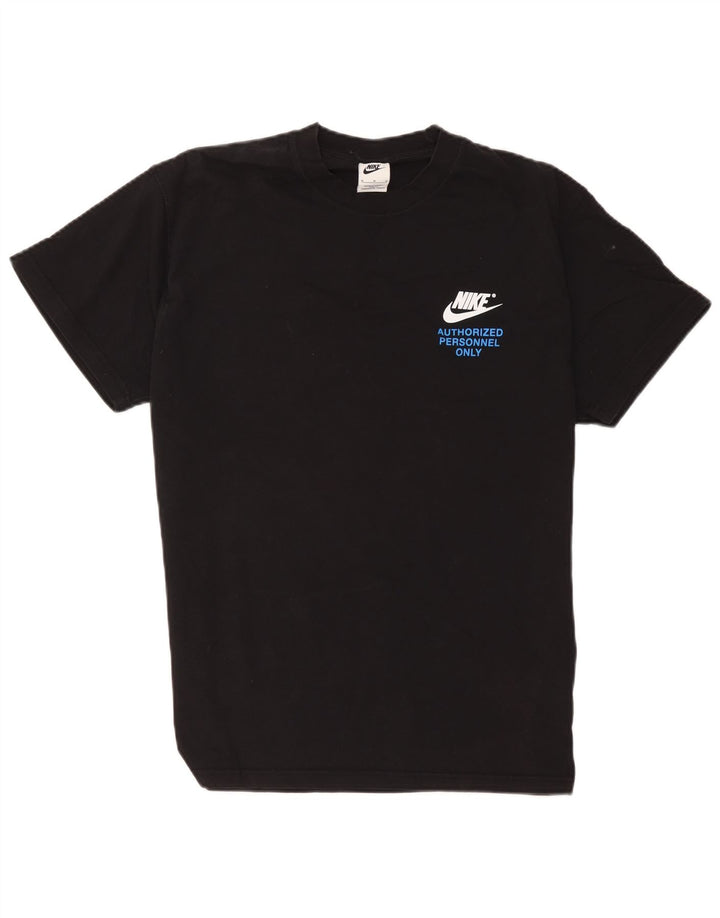 Nike Mens Graphic T-Shirt Top Medium Black Cotton
