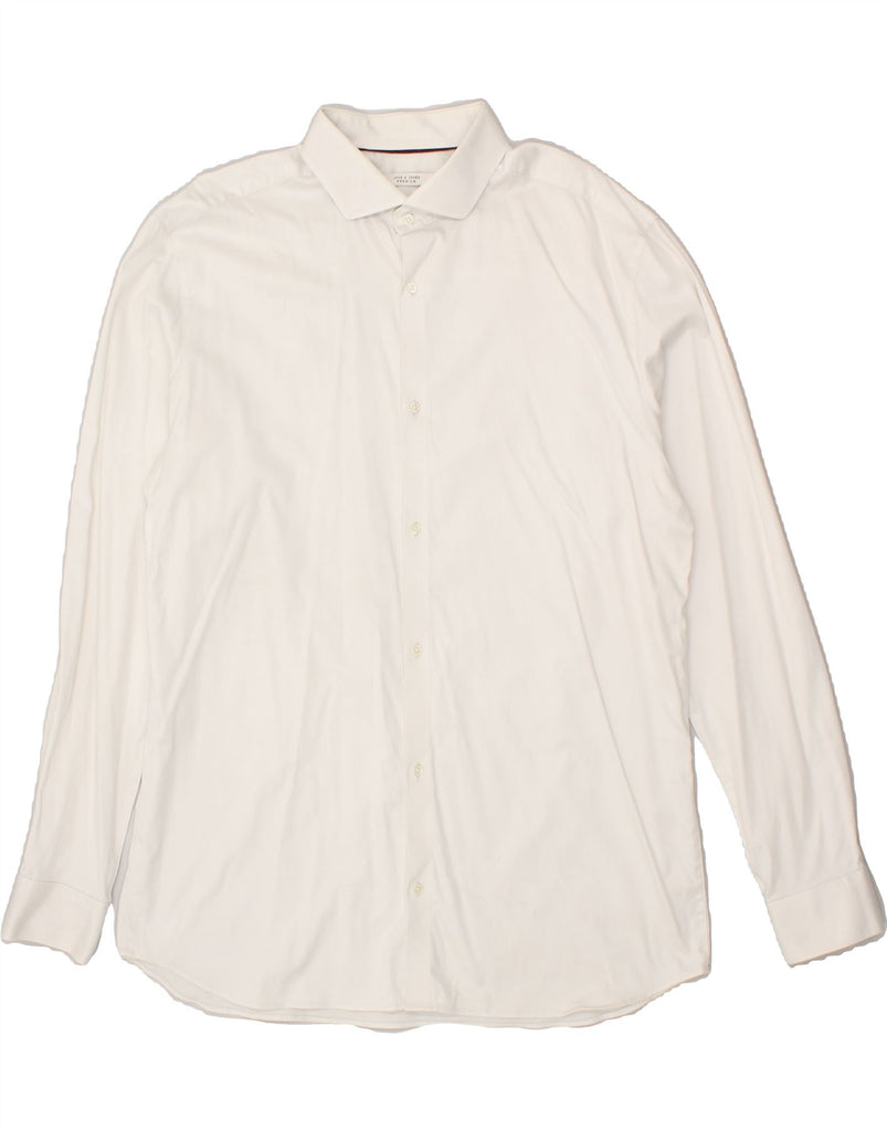 JACK & JONES Mens Stretch Shirt Size 46 2XL Off White | Vintage Jack & Jones | Thrift | Second-Hand Jack & Jones | Used Clothing | Messina Hembry 