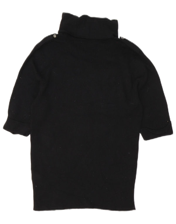 Marks & Spencer Womens Roll Neck Jumper Sweater UK 14 Large Black