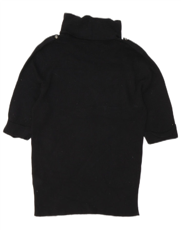 Marks & Spencer Womens Roll Neck Jumper Sweater UK 14 Large Black