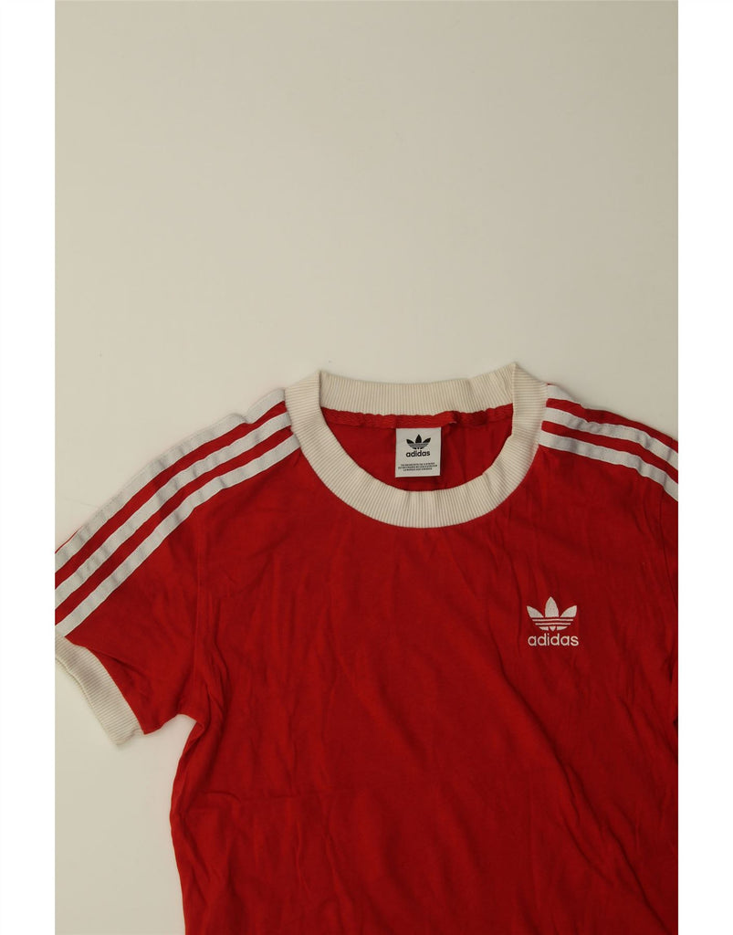 ADIDAS Boys Graphic T-Shirt Top 10-11 Years Red Vintage Adidas and Second-Hand Adidas from Messina Hembry 