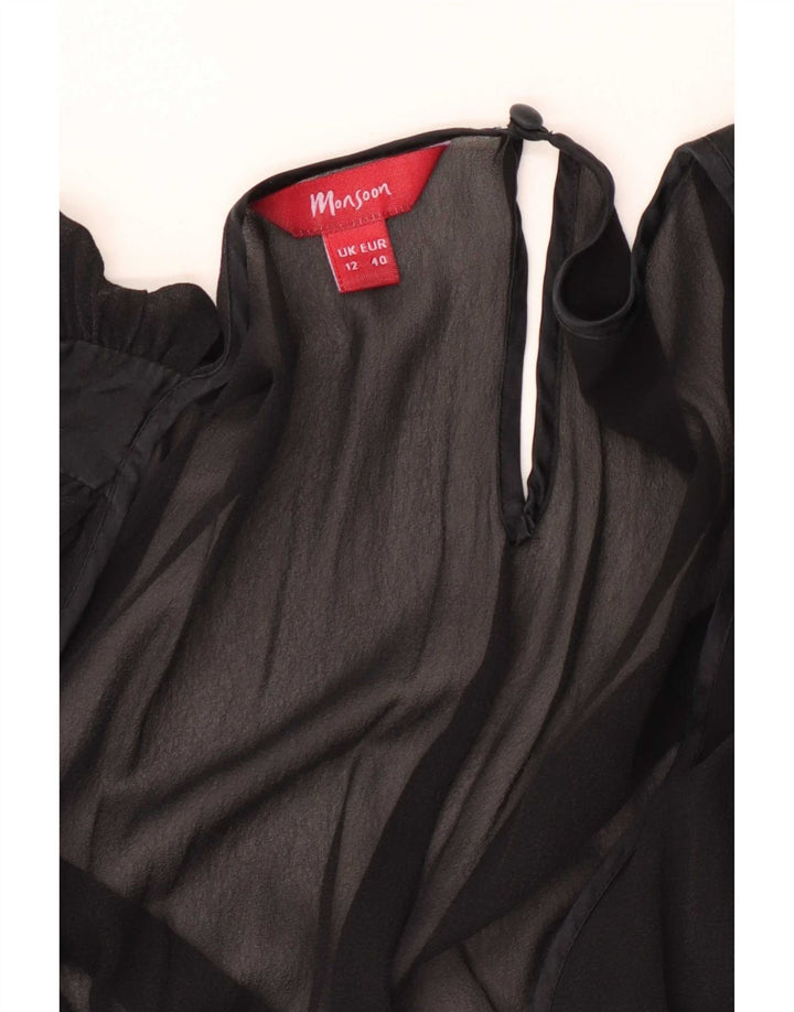 Monsoon Womens Empire Dress UK 12 Medium Black