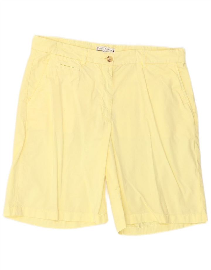 TOMMY HILFIGER Womens Chino Shorts UK 14 Large W34  Yellow