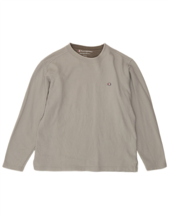 Champion Mens Sweatshirt Jumper Medium Grey Cotton