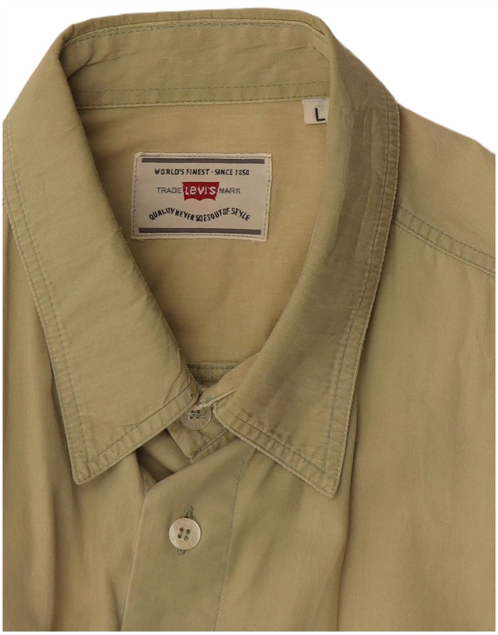 Levi's Mens Short Sleeve Shirt Large Green