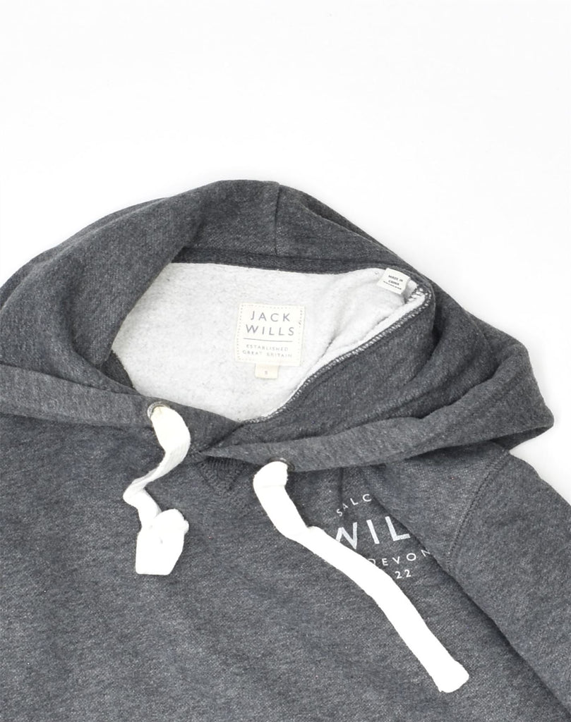 JACK WILLS Mens Hoodie Jumper Small Grey Cotton | Vintage Jack Wills | Thrift | Second-Hand Jack Wills | Used Clothing | Messina Hembry 