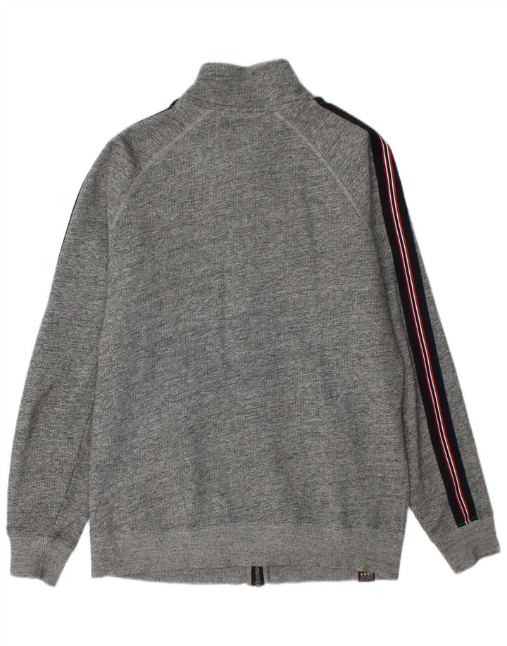 SUPERDRY Mens Tracksuit Top Jacket Medium Grey Colourblock Cotton