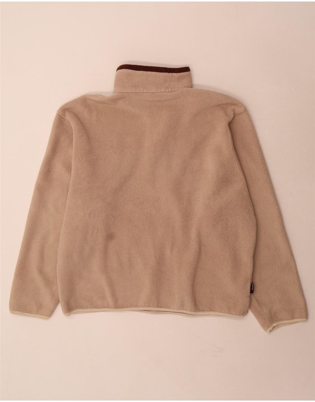 Lowe Alpine Mens Zip Neck Fleece Jumper XL Beige Polyester