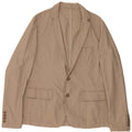 ZARA Mens 2 Button Blazer Jacket EU 54 XL Beige Cotton
