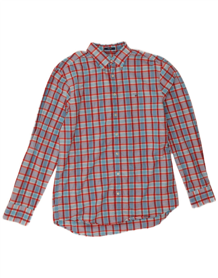Gant Mens Regular Fit Shirt Size 41/42 16 1/2 Large Multicoloured Check