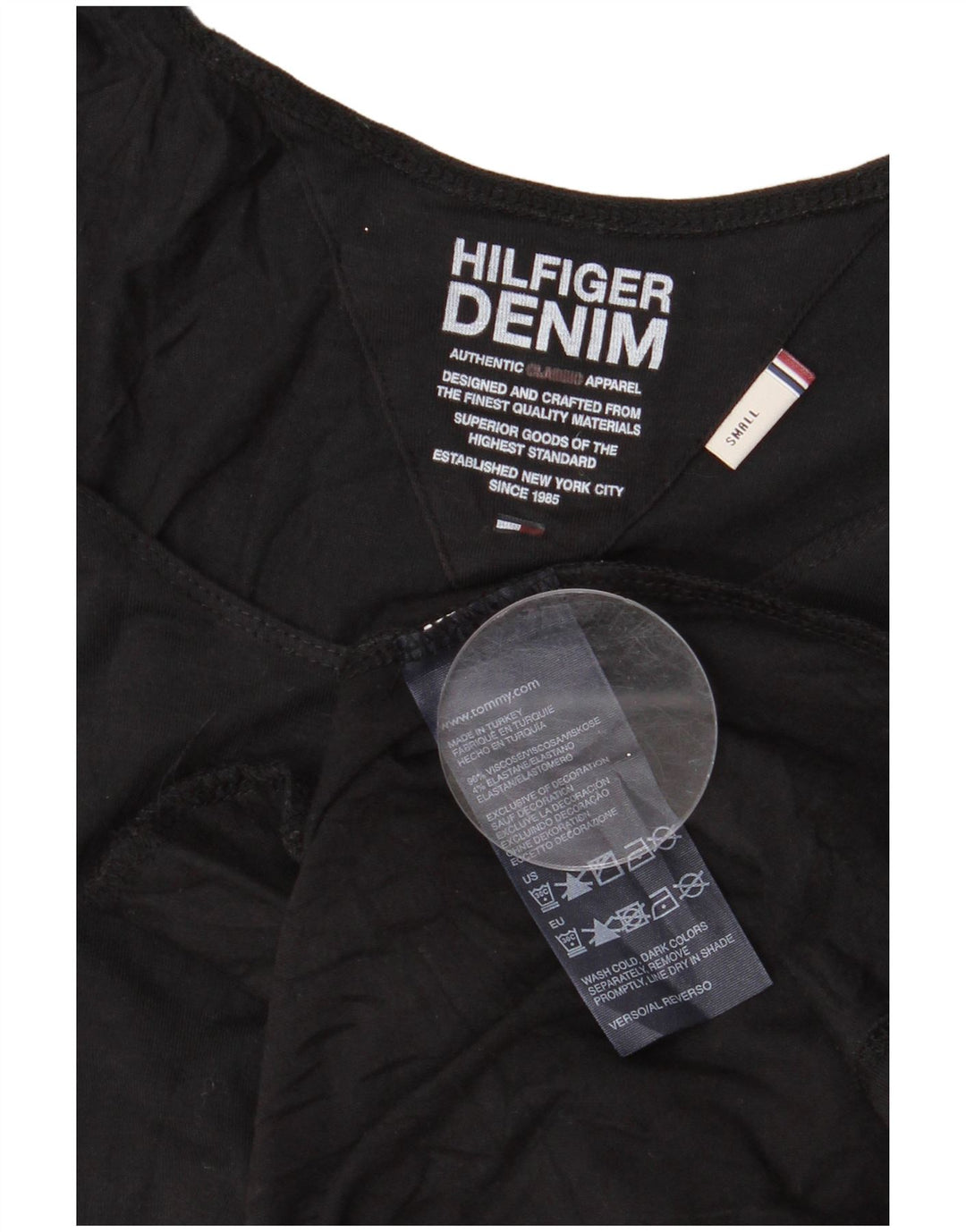 Tommy Hilfiger Womens Sleeveless Basic Dress UK 10 Small Black Viscose