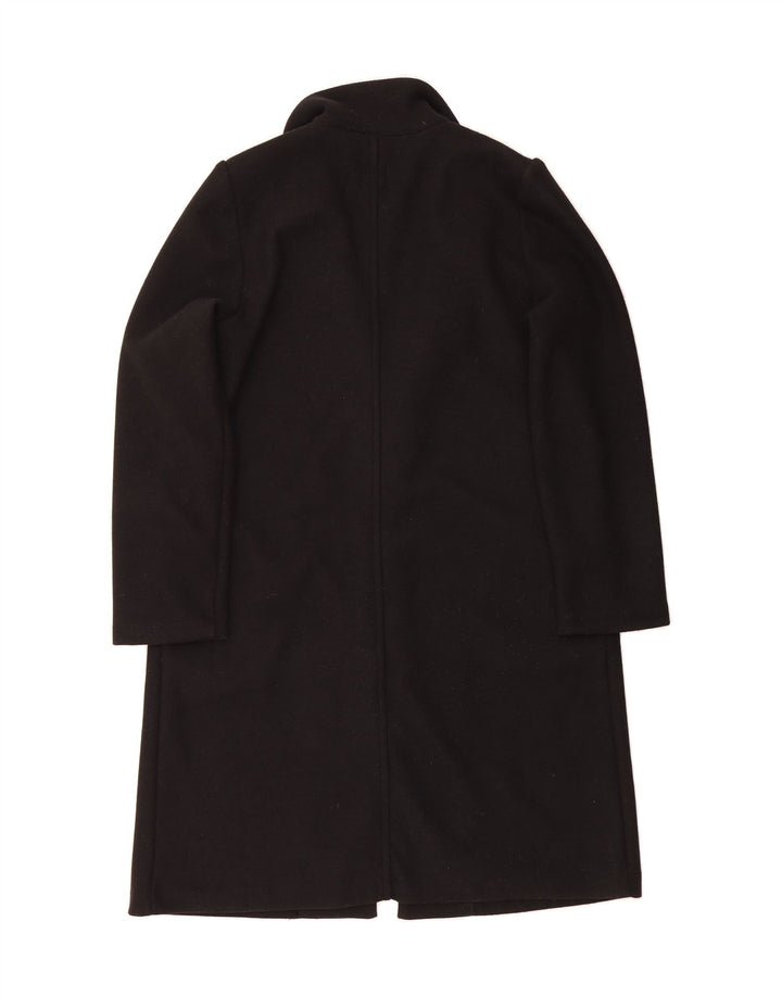 ZARA Womens Open Overcoat UK 14 Large Black Polyester Vintage Zara and Second-Hand Zara from Messina Hembry 