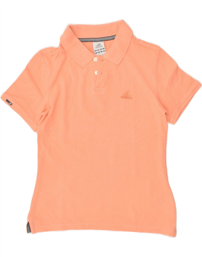 ADIDAS Womens Polo Shirt UK 10 Small  Orange Cotton | Vintage Adidas | Thrift | Second-Hand Adidas | Used Clothing | Messina Hembry 