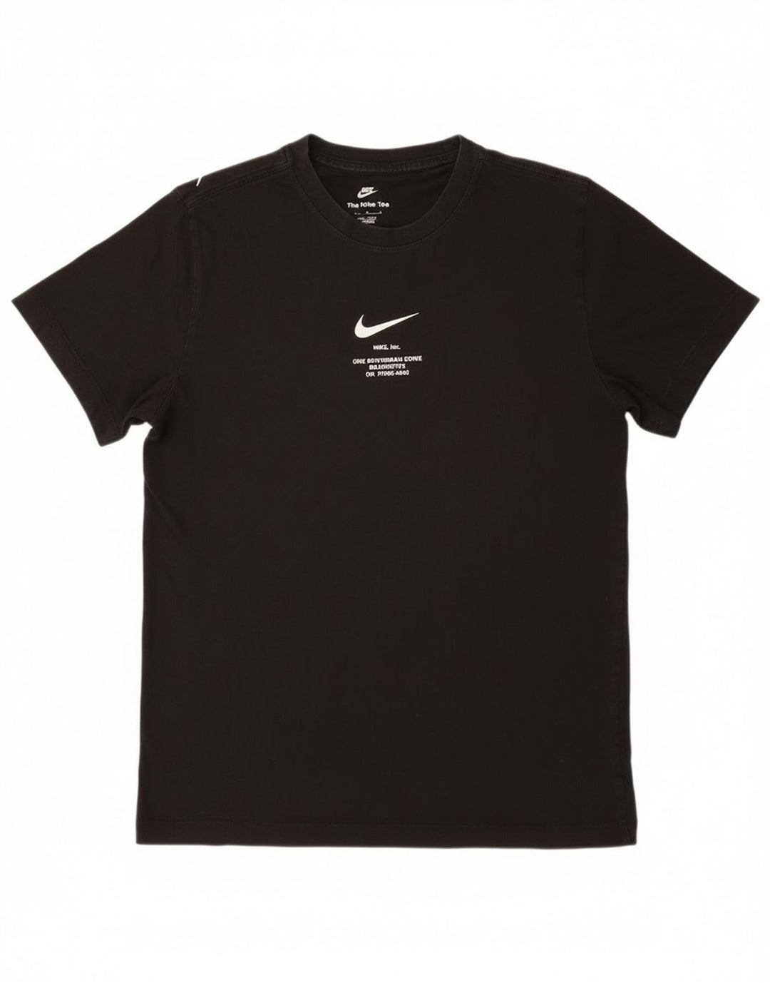 Nike Mens Graphic T-Shirt Top Medium Black Cotton