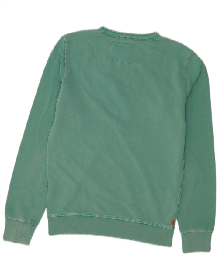 Superdry Mens Sweatshirt Jumper Small Green Cotton