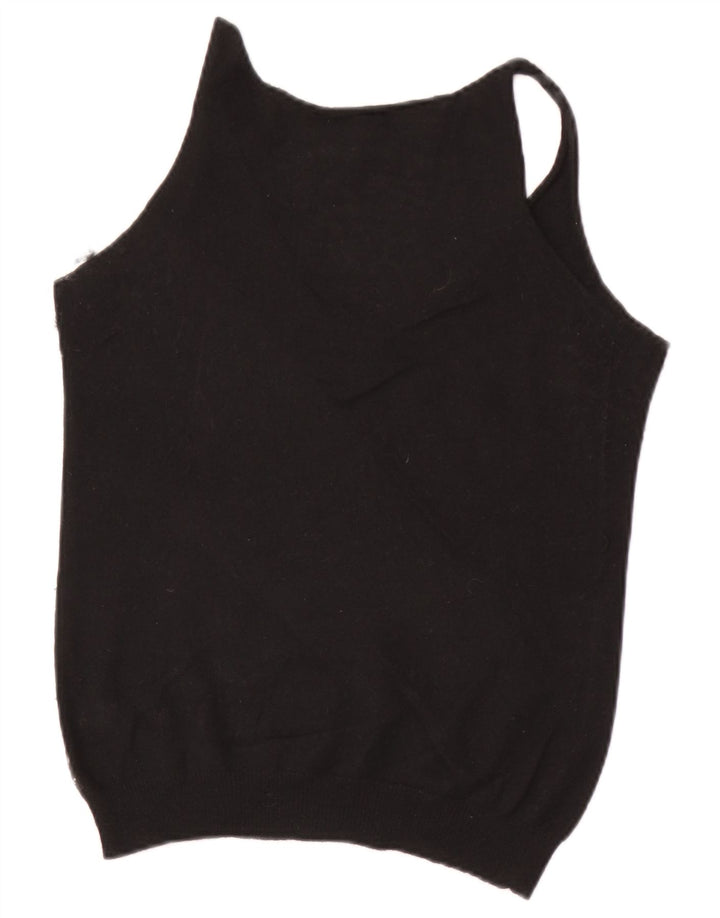 Armani Jeans Womens Vest Tank Top IT 44 Medium Black Angora
