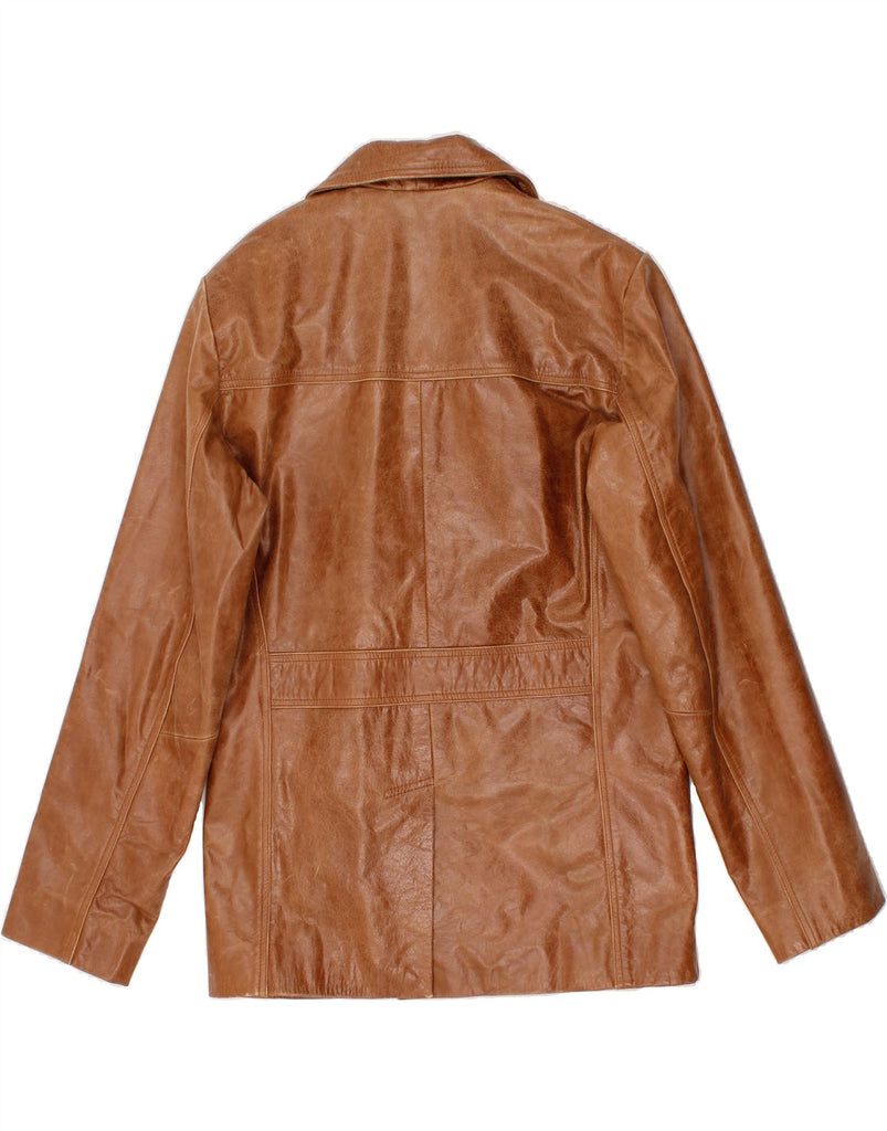 VINTAGE Mens Leather Jacket UK 36 Small Brown Leather Vintage Vintage and Second-Hand Vintage from Messina Hembry 