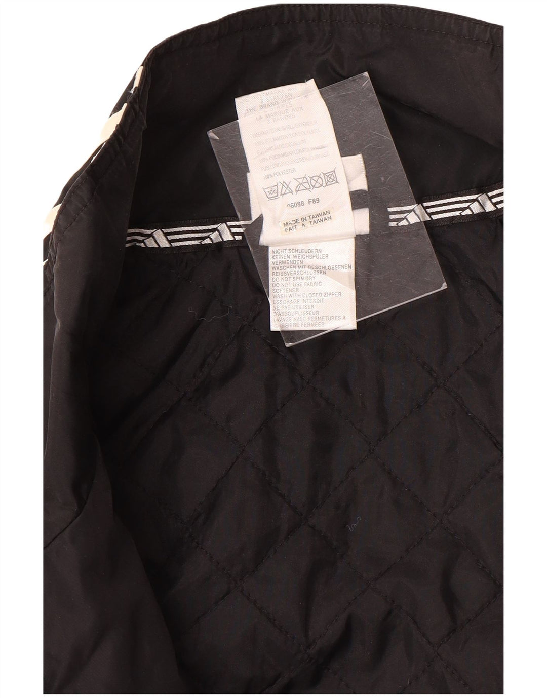 Adidas Mens Tracksuit Top Jacket UK 44/46 Large Black Nylon
