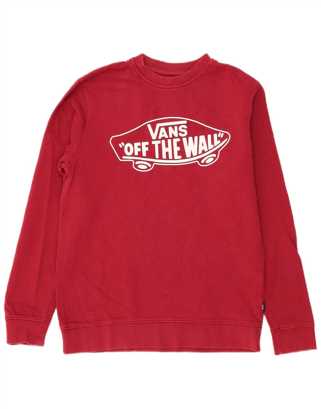 Vans Mens Graphic Sweatshirt Jumper Small Burgundy