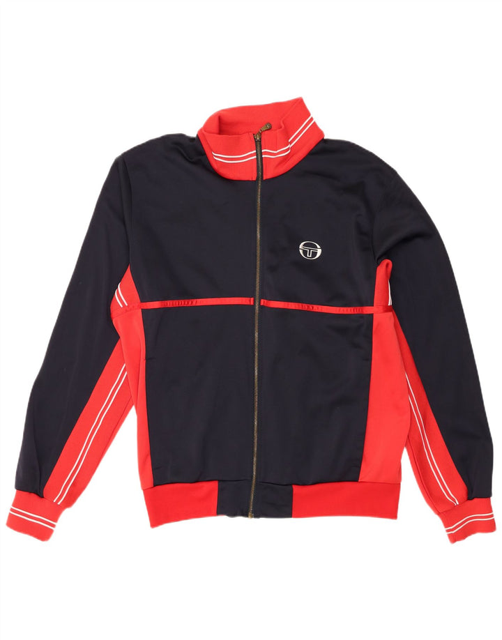 Sergio Tacchini Mens Tracksuit Top Jacket 2XL Navy Blue Colourblock