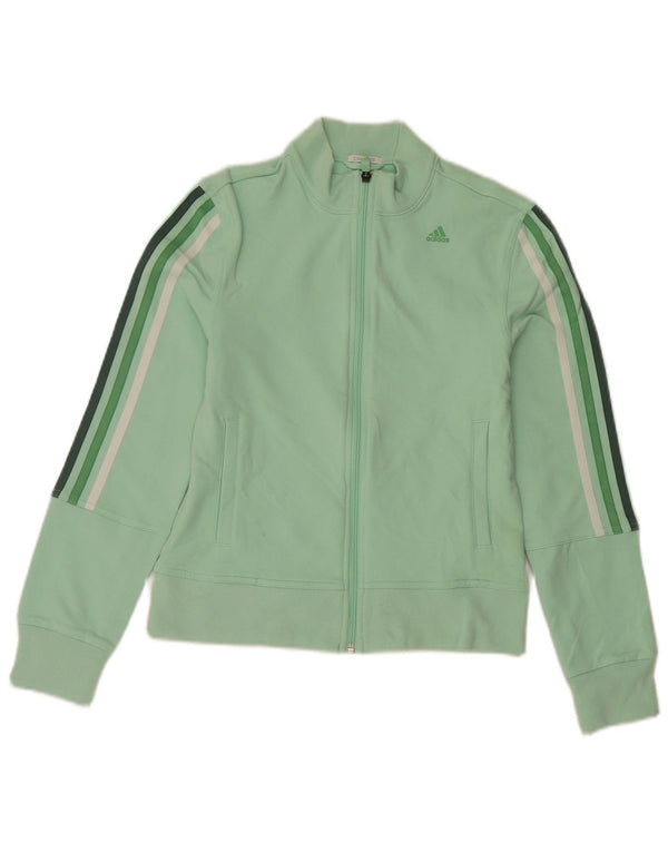 Adidas Womens Clima 365 Tracksuit Top Jacket UK 8 Small Green Cotton
