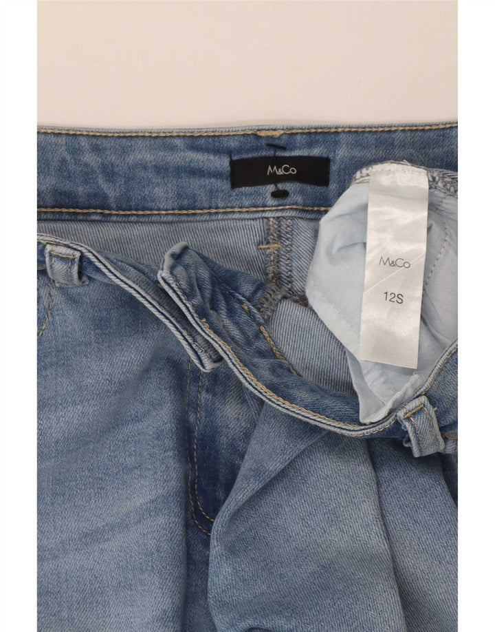M&Co Womens Slim Jeans UK 12 Medium W32 L27 Blue Cotton