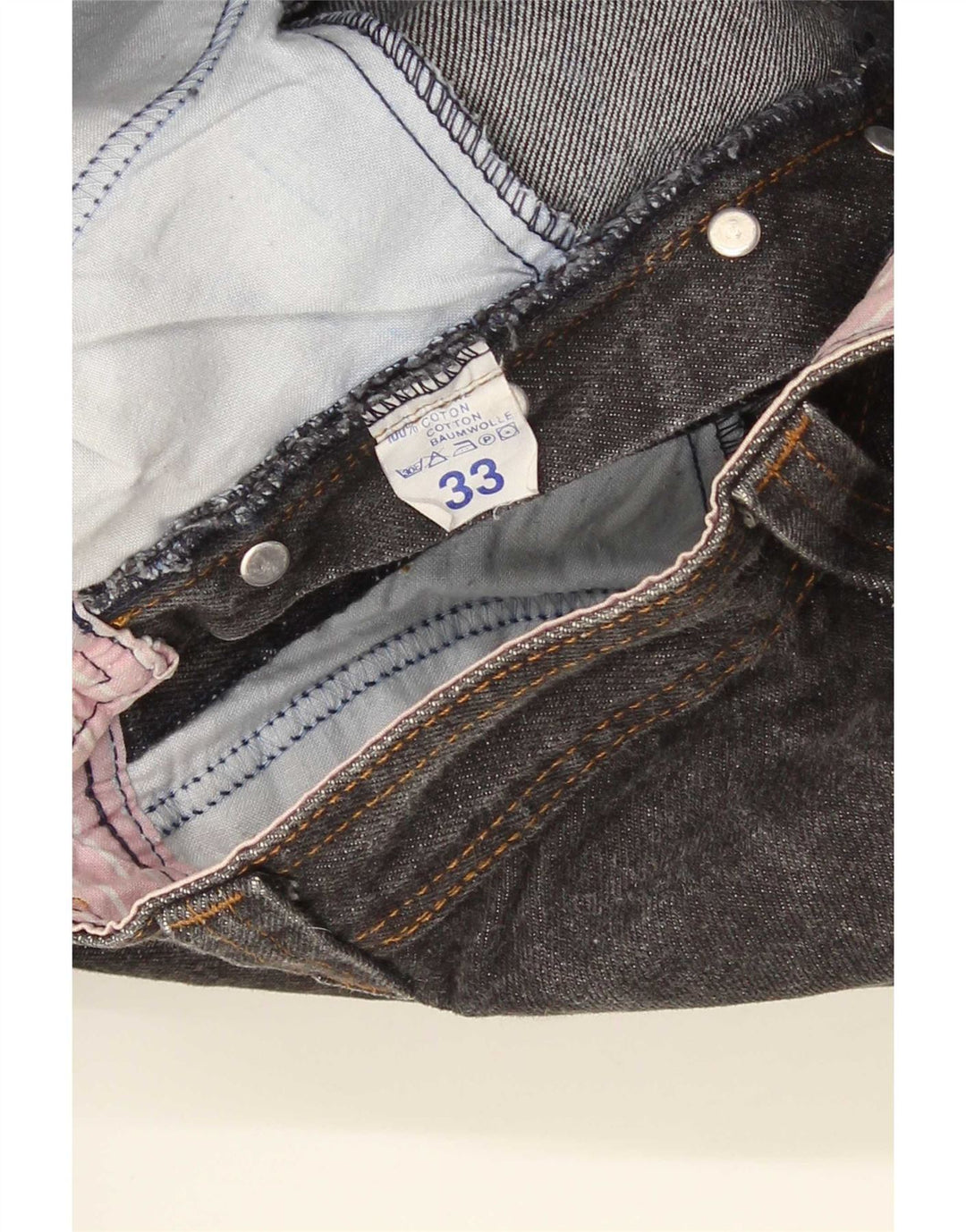 Jessi Mens Tapered Jeans W33 L29 Grey Cotton