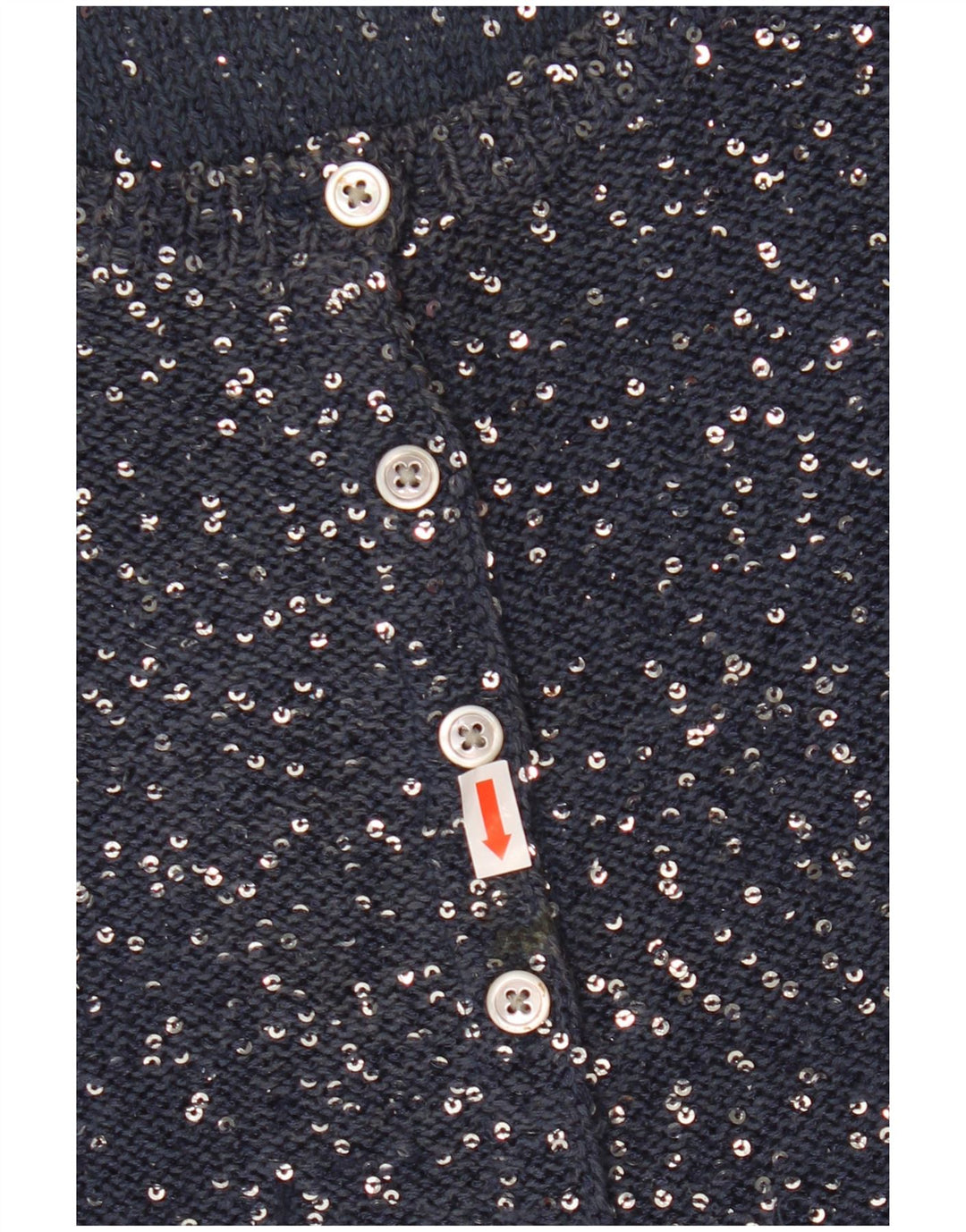 JIGSAW Womens Crop Cardigan Sweater UK 12 Medium Navy Blue Polyester