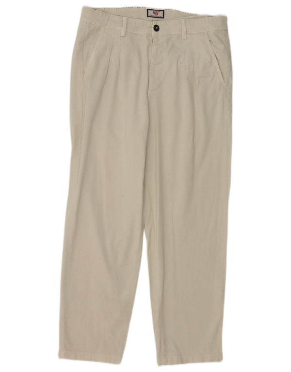 Carrera Mens Pegged Chino Trousers IT 50 Large W34 L26 Off White Cotton