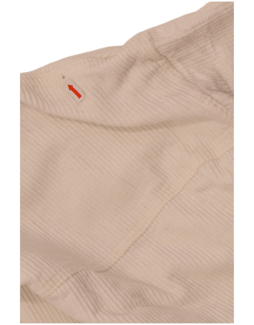 Zara Womens Oversized Corduroy Jacket UK 10 Small White Cotton