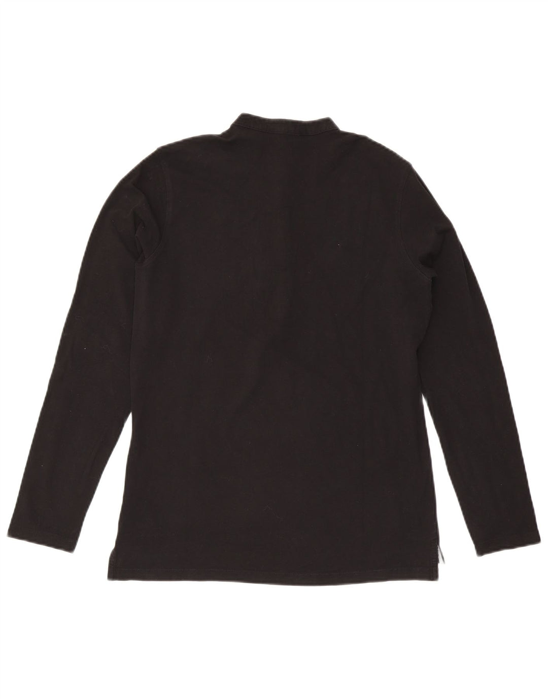 Slam Womens Top Long Sleeve UK 12 Medium Black Cotton