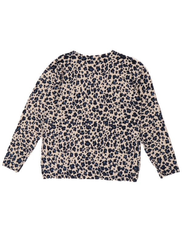 Marks & Spencer Womens Crew Neck Jumper Sweater UK 12 Medium Blue