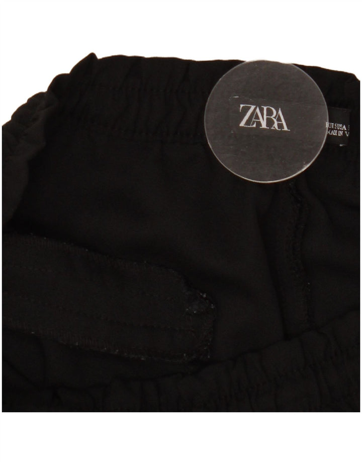 Zara Womens Slim Chino Trousers Small W26 L26 Black