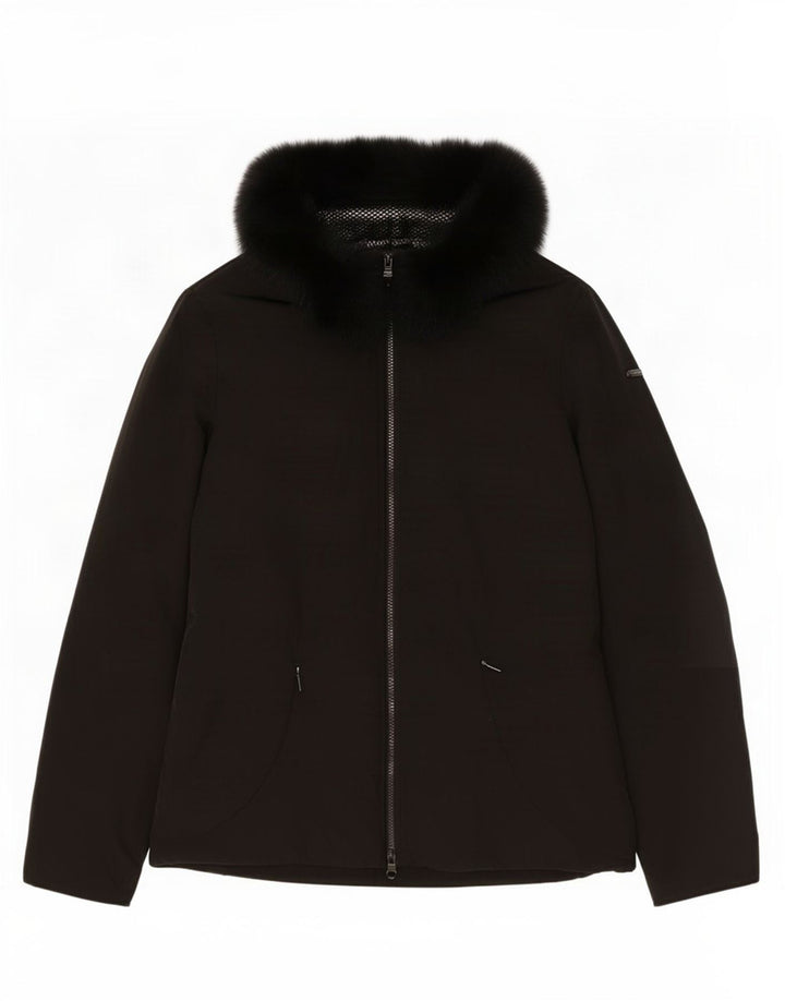 Refrigiwear Womens Hooded Parka Jacket IT 48 Large Black