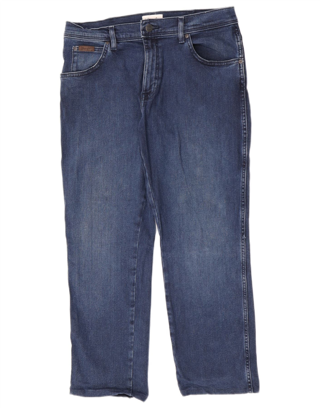 Wrangler Mens Texas Slim Jeans W32 L26 Navy Blue Cotton