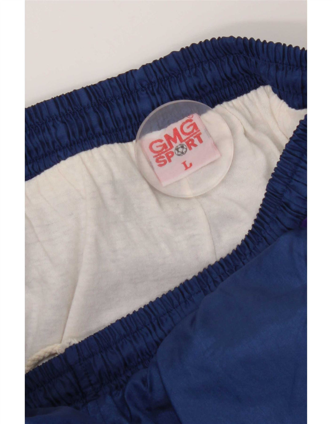 Vintage Mens Tracksuit Trousers Joggers Large Navy Blue Polyester