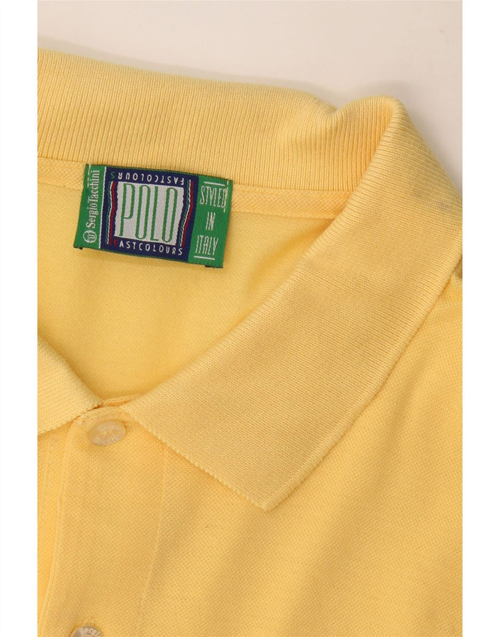 SERGIO TACCHINI Mens Polo Shirt Medium Yellow