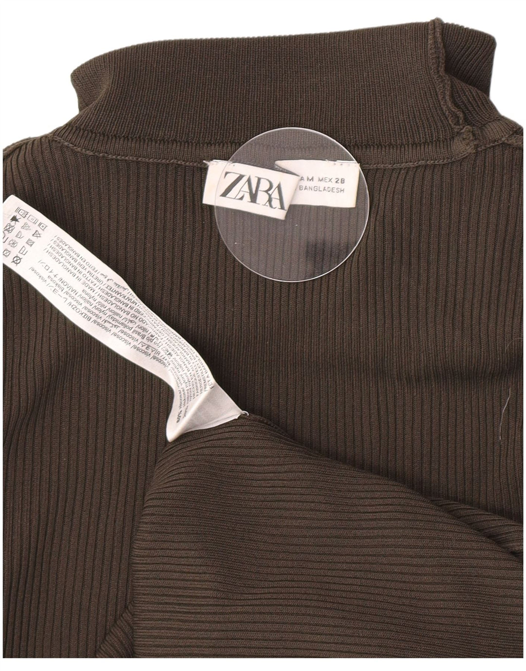 Zara Womens Roll Neck Jumper Sweater UK 12 Medium Grey Viscose
