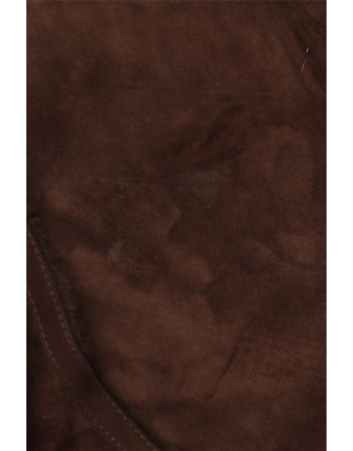Mabrun Womens Shearling Coat IT 46 Large Brown Shearling