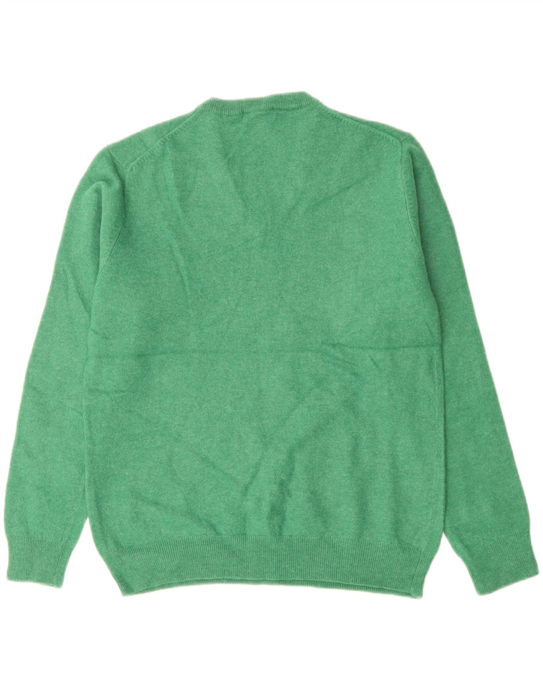 GANT Womens V-Neck Jumper Sweater UK 14 Large Green Lambswool