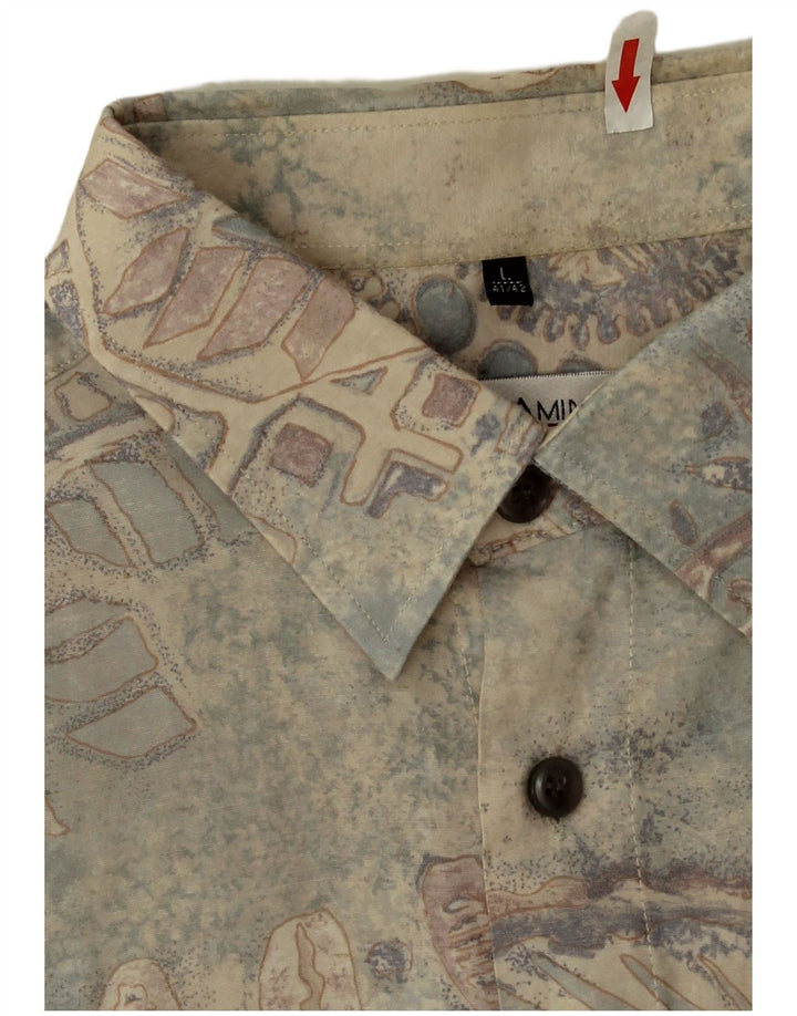 Club D'Amingo Mens Abstract Pattern Shirt Size 41/42 Large Multicoloured