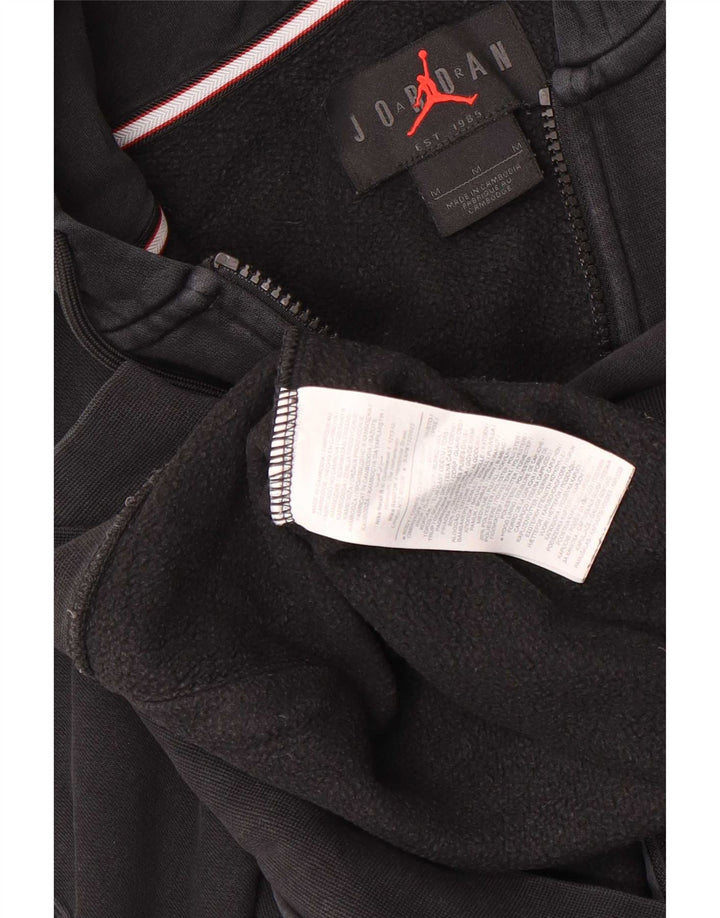 Jordan Mens Zip Hoodie Sweater Medium Black Cotton