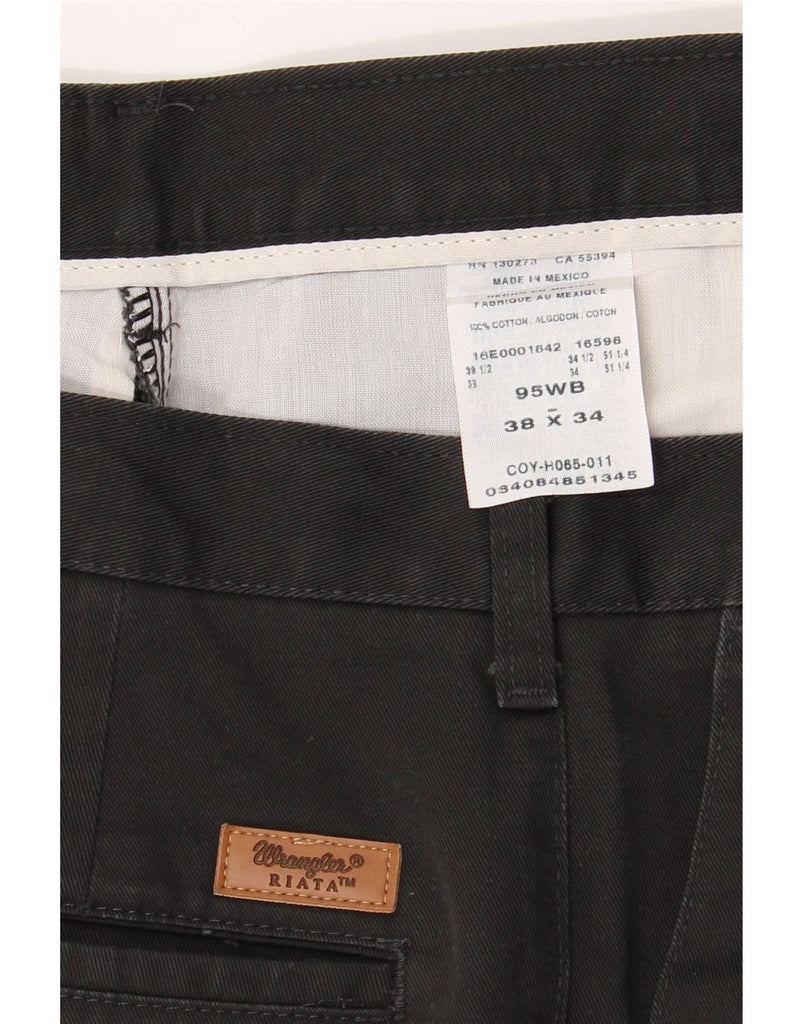 WRANGLER Mens Pegged Chino Trousers W38 L34 Black Cotton Vintage Wrangler and Second-Hand Wrangler from Messina Hembry 