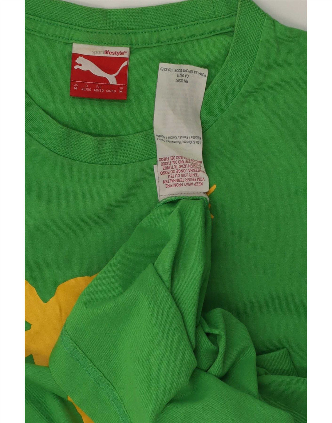 Puma Mens Usain Bolt Graphic T-Shirt Top Medium Green Cotton