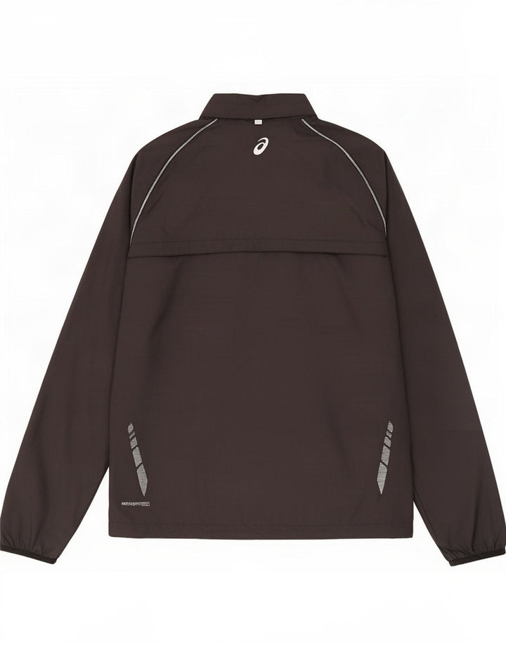 Asics Womens Tracksuit Top Jacket UK 14 Medium Black Colourblock Polyester
