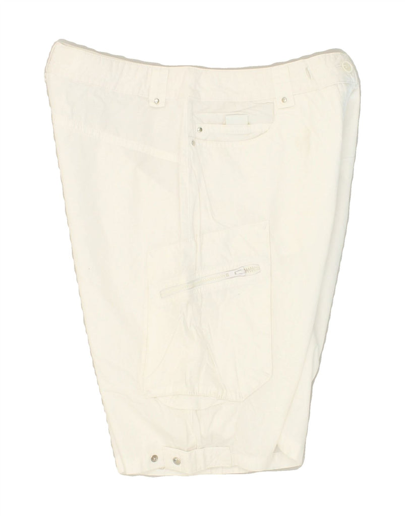 BRUGI Womens Cargo Shorts IT 44 Medium W30 White Cotton | Vintage Brugi | Thrift | Second-Hand Brugi | Used Clothing | Messina Hembry 
