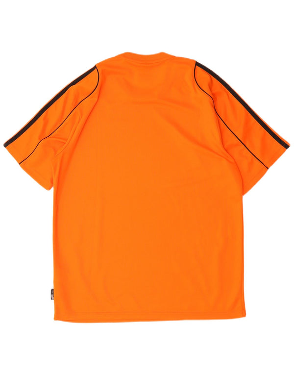 Adidas Mens Climalite T-Shirt Top Medium Orange Polyester