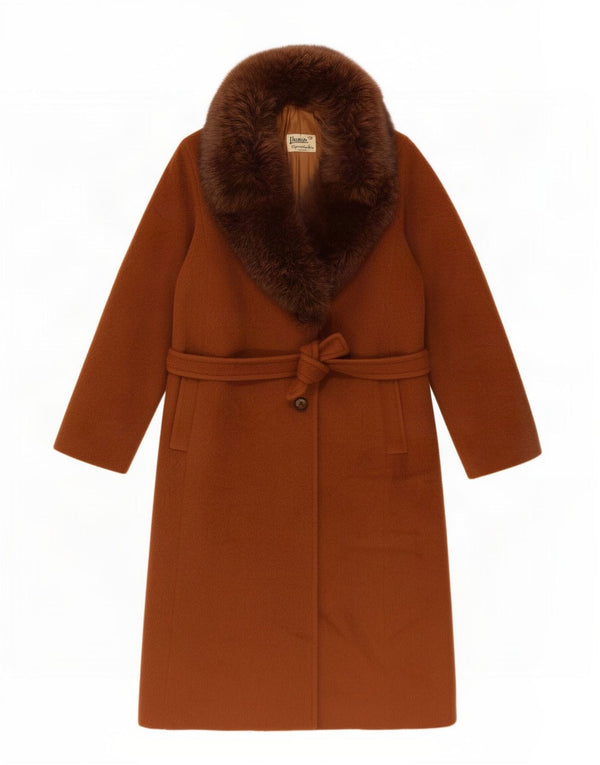 Herno Womens Overcoat EU 50 2XL Brown Mohair