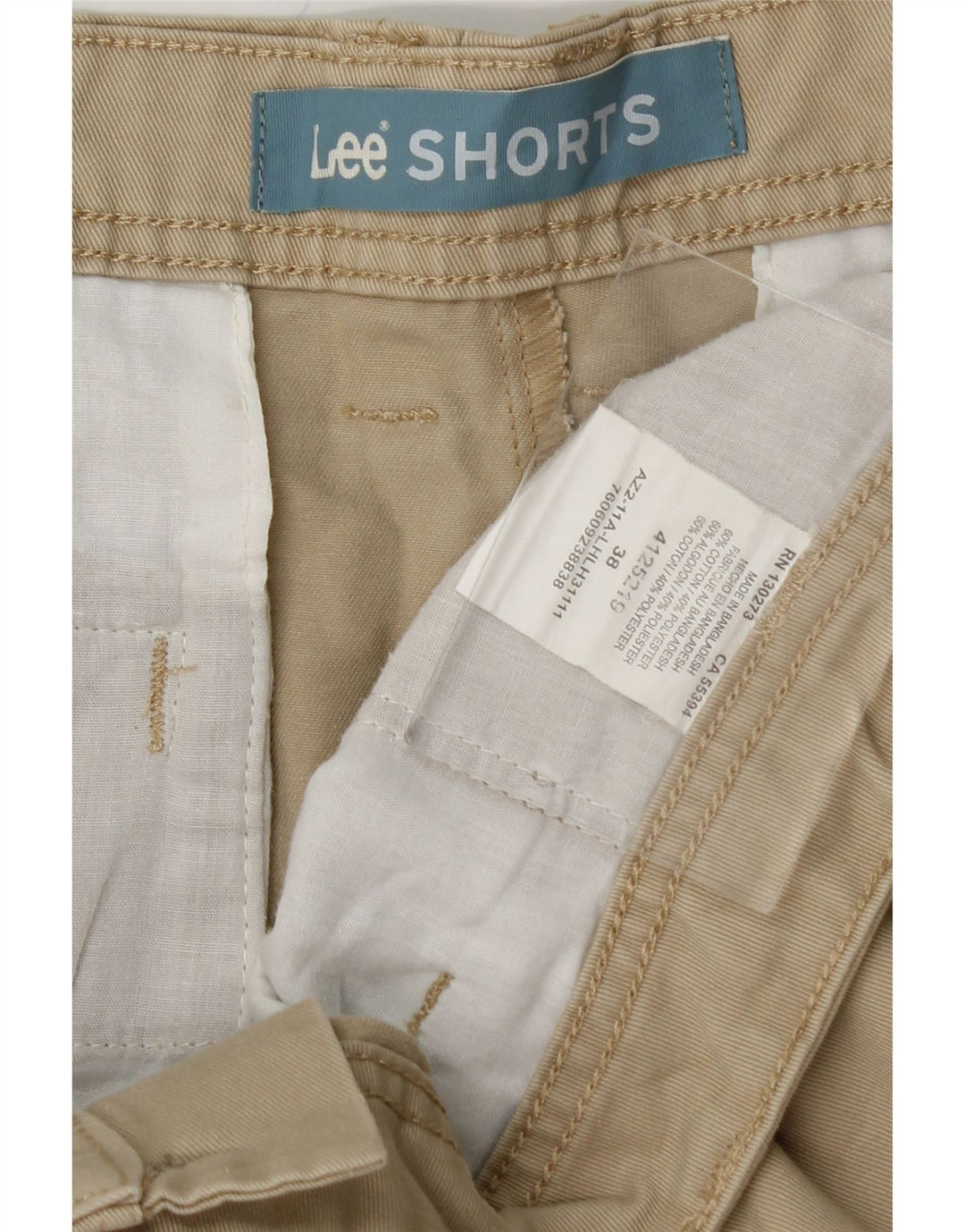 LEE Mens Cargo Shorts W38 XL Beige Cotton Vintage Lee and Second-Hand Lee from Messina Hembry 