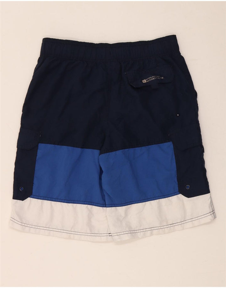 Mountain Warehouse Mens Swimming Shorts XS Navy Blue Colourblock Polyester